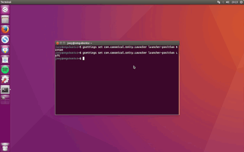 Posição da Barra do Unity no Ubuntu 16.04 LTS