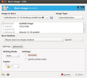 K3b no Ubuntu 12.10