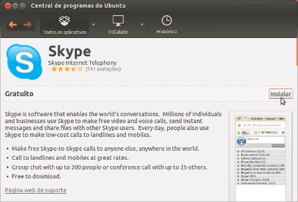 Instalando o Skype 4.0 no Ubuntu 12.04
