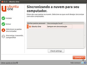 ubuntu One - Pastas para sincronização