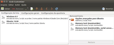 Grub Customizer no Ubuntu 14.04