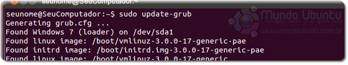 Alterando a ordem de Boot do Ubuntu 12.04 x Windows