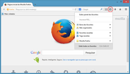Exportando os Favoritos do Firefox