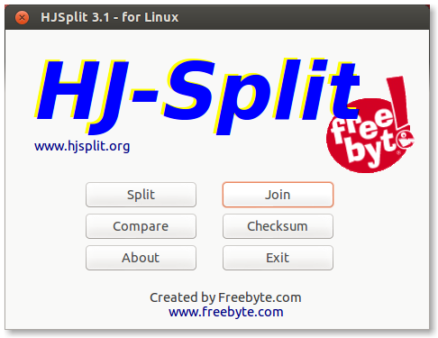 HJSplit no Ubuntu 12.10