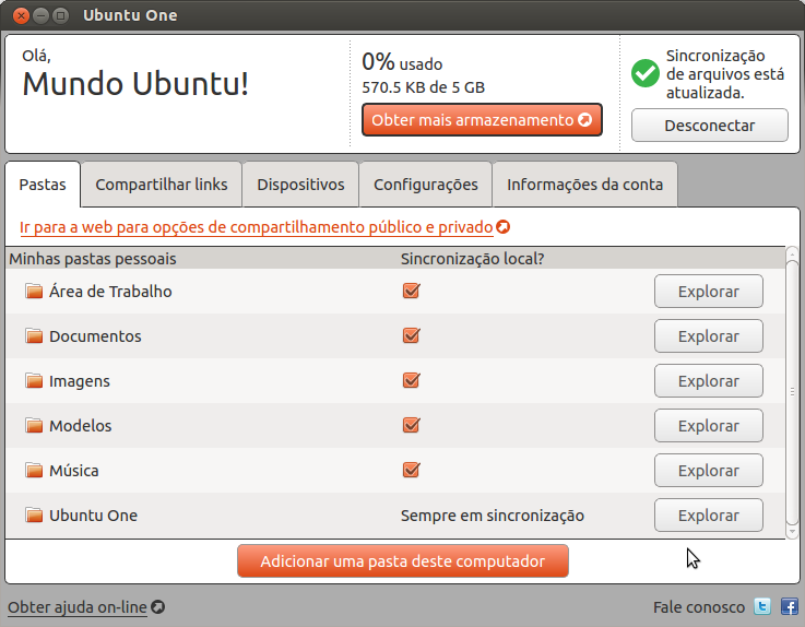 Ubuntu One - Fim da Sincronização